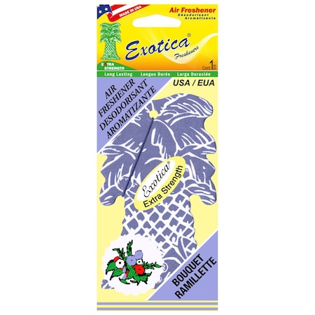 Exotica Fresheners AIR FRESHENER BOUQUET/SINGLE TRILINGUAL PT1BOU